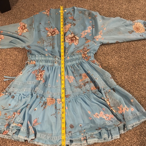 Versona Blue Floral Dress - Picture 8 of 9